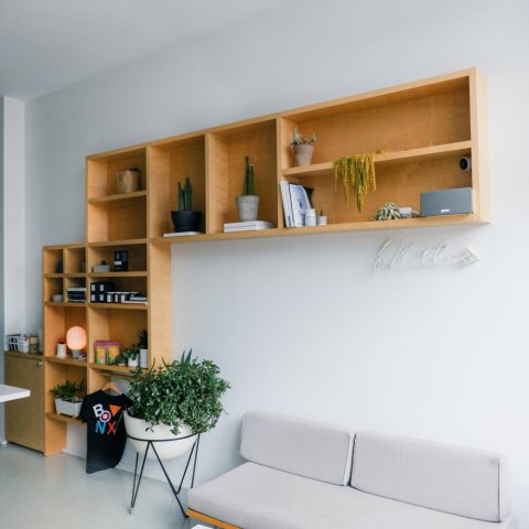 Oak Wall Shelf Unit