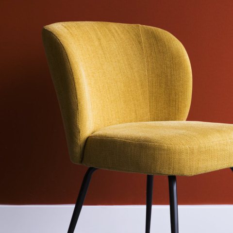 Velluto Mustard Upholstered Chair